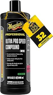 M11032 Mirror Glaze Ultra Pro Speed Compound, Rubbing Compound for Cars Removes Up to 1,200 Grit Sanding Marks and Leaves a Swirl-Free, High-Gloss Finish, 32 Oz or 1 Gal