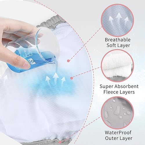 Miniatura 5 de Pañales para perras para perros medianos, paquete de 4 pañales reutilizables lavables premium para perritos en período de calor, incontinencia,