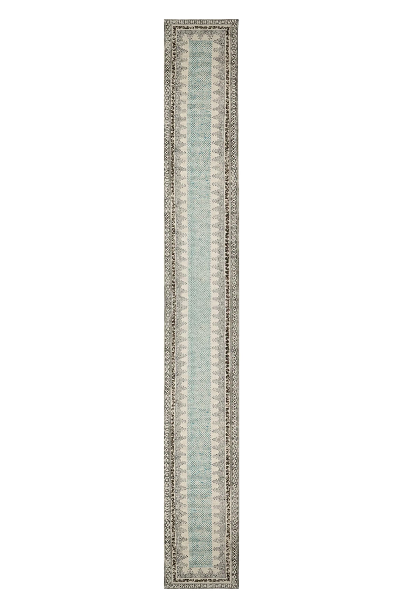Baumwollläufer, 2 x 20 Kelim-Teppich, grün und braun, flach gewebt, 0,19 Zoll, waschbarer Baumwollteppich, für drinnen und draußen, Läuferteppiche für Flur, Treppen, Korridor