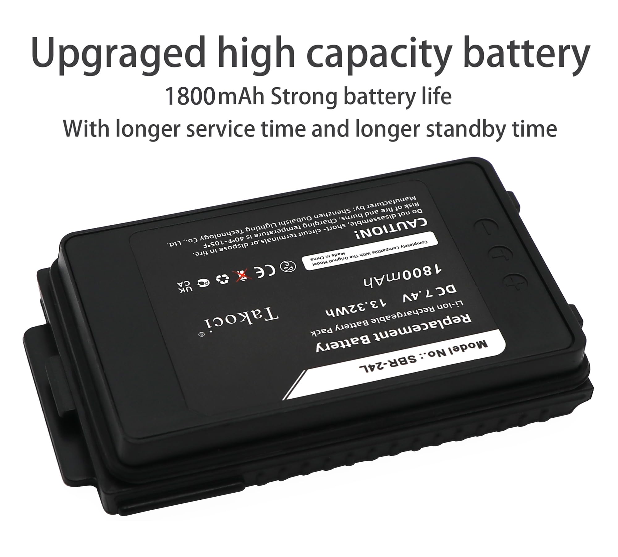 Batterie 7.4V 2000mAh SBR-24Li Pour Talkies-Walkies FT-70D, FT-70DR - Remplacement Li-ION