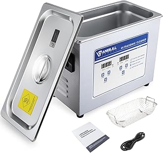 Anbull 4.5L/1.2Gal 180W Professional Ultrasonic Cleaner Machine with 304 Stainless Steel and Digital Timer Heater for Jewelry Watch Coin Glass Circuit Board Small Parts