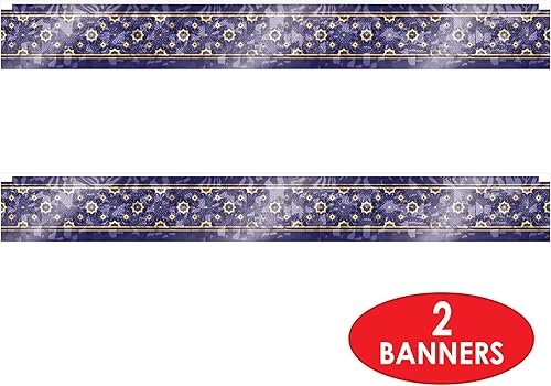 Miniatura 3 de Beistle 2 pancartas metálicas de plástico con flecos de Ramadán para decoración de fiestas religiosas musulmanas