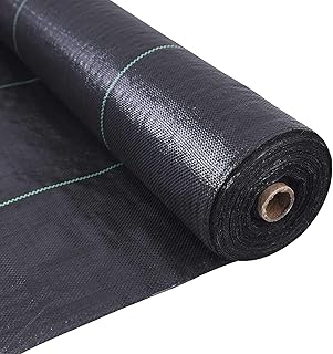 Weed Barrier Landscape Fabric WorthPlanet Woven Weed Control Fabric Woven Weed Control Weed Blocker Woven Outdoor Weed Mat for Yard Lawn 3.2Ft x 32Ft W200025