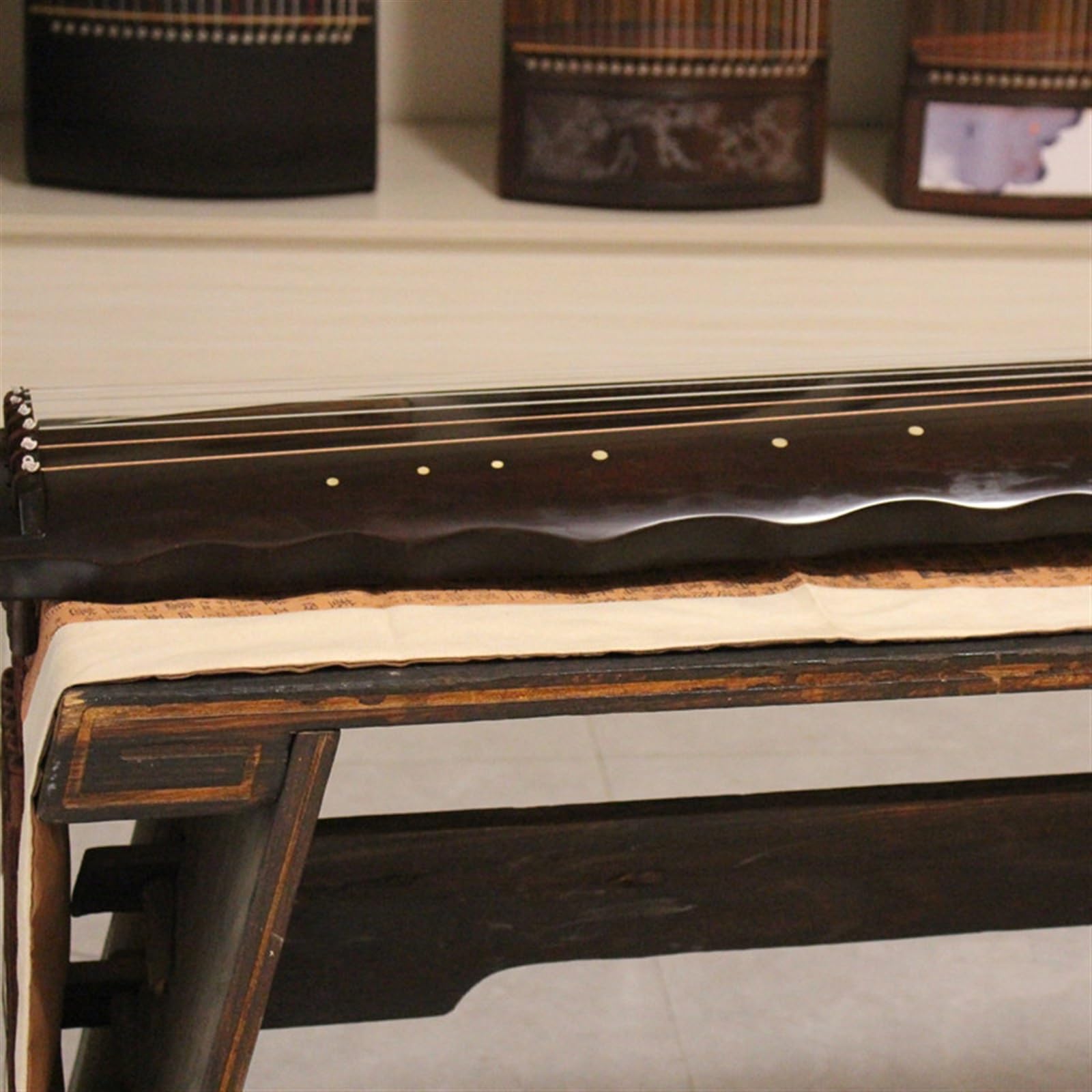 Chinesische Guqin-Zither Aus Altem Tannenholz Im Luo-Xia-Stil, Professionell Spielende Guqin-Zither Mit 7 Saiten Guqin für Anfänger