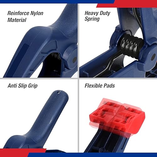 Miniatura 7 de WORKPRO Abrazaderas de barra para carpintería, paquete de 6 abrazaderas/esparcidores con una sola mano, juego de abrazaderas de madera de 6 pulgadas