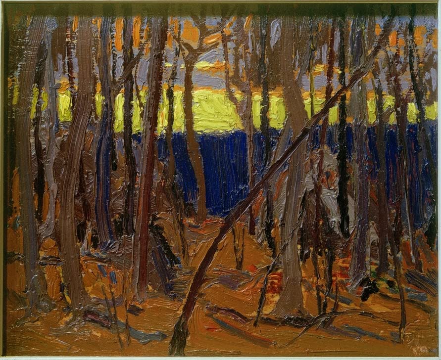 Cuadro en lienzo de la Tienda fantasma de Tom Thomson (60x90cm) para decoración de dormitorio