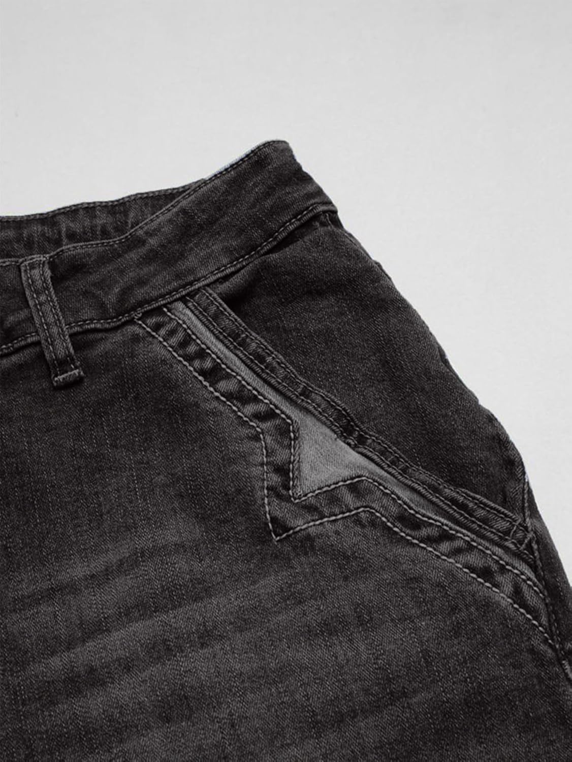 Flamingals Wide Leg Jeans for Women Mid Waist Baggy Stitch Decor Denim Washed Pants Without Belt