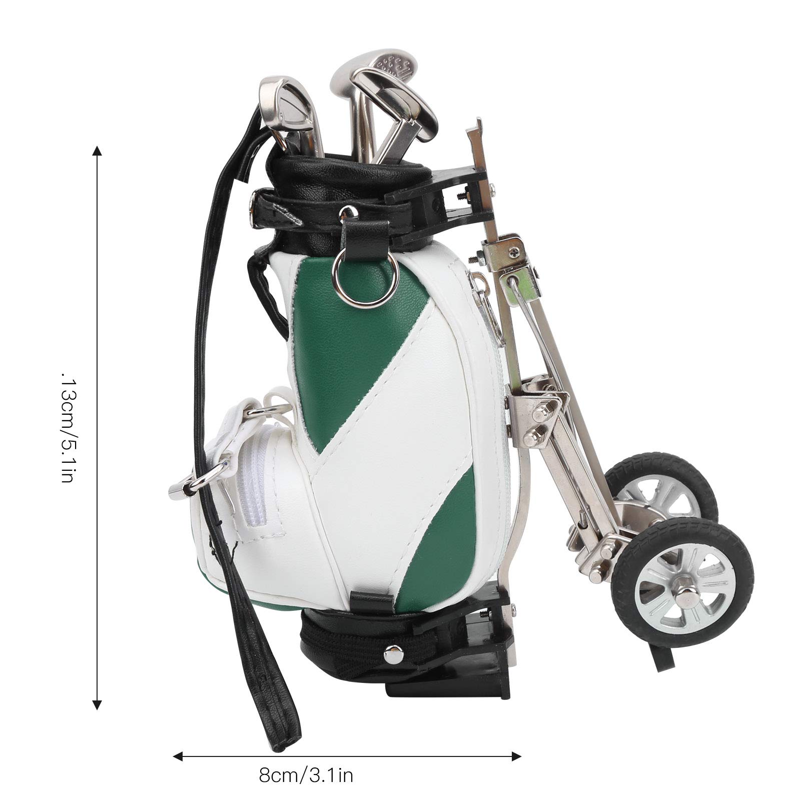 Keenso Juego de bolígrafos de golf 3 piezas con bolsa de aleación de zinc