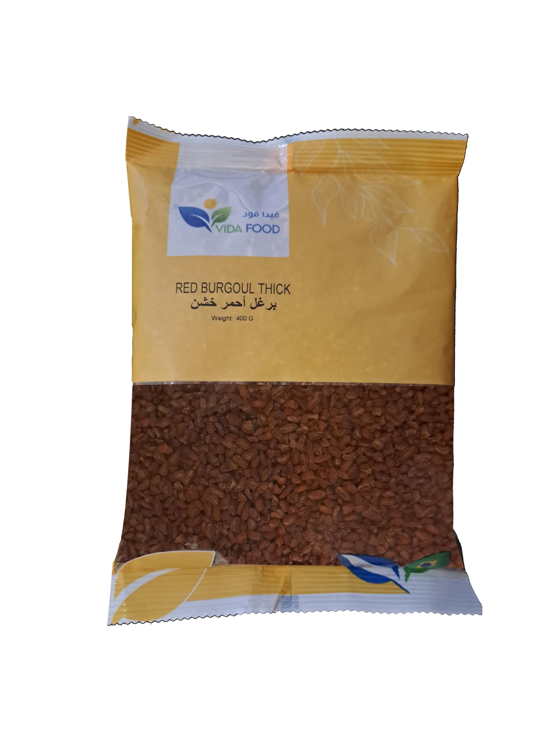 Vida Food Red Burgoul Thick - GMO Free and Natural - Superfood with Protein, Fiber, Minerals & Vitamins - 400 g