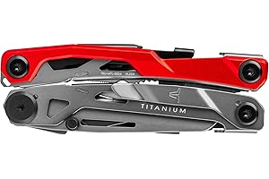 Silver/Red 1-Size-Fits-All TI Locking Pocket Multi-Tool: Your True Utility Knife