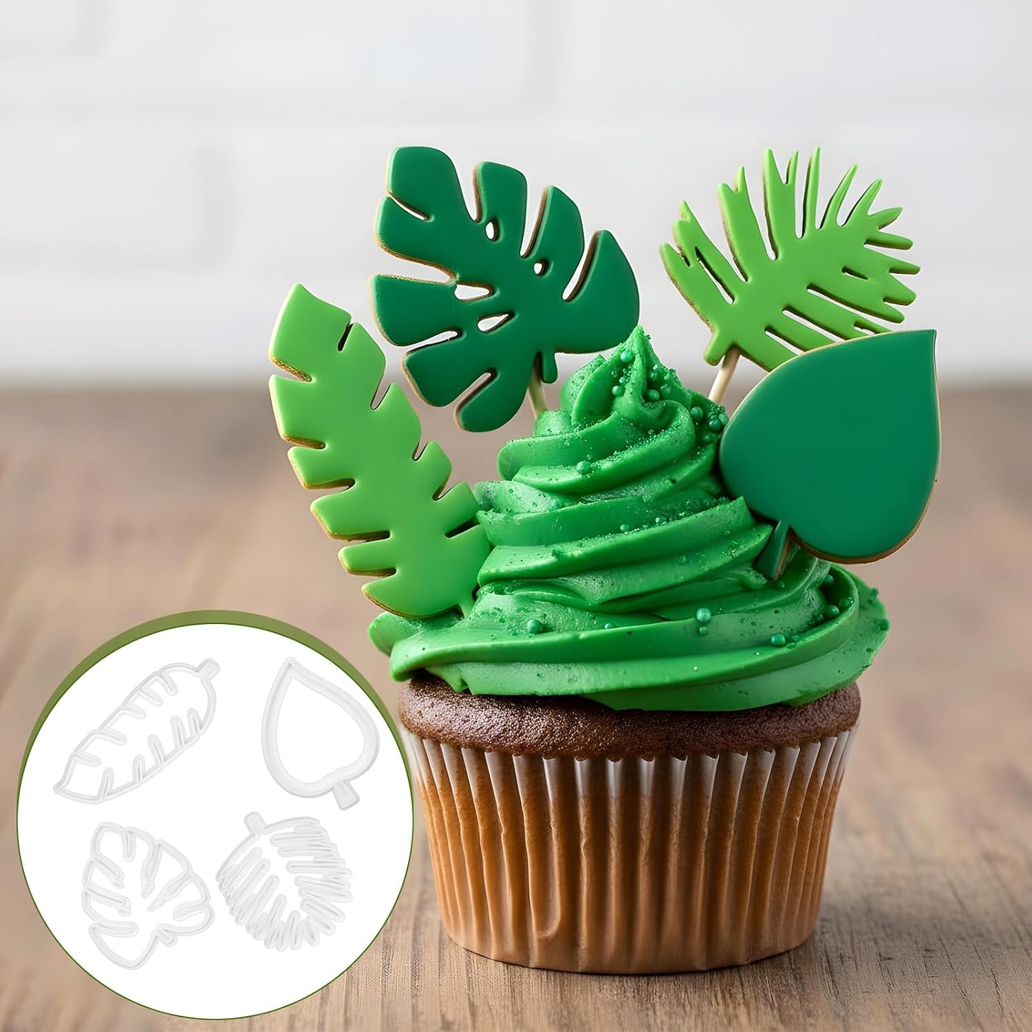 7 Pcs Leaf Cookie Cutter, Hawaiian Palm Leaves Fondant Cutters, Gum Paste Cake Decorating Luau Cake Fondant Decorating Tools for Sugarcraft Candy Holiday Biscuit - Image 6