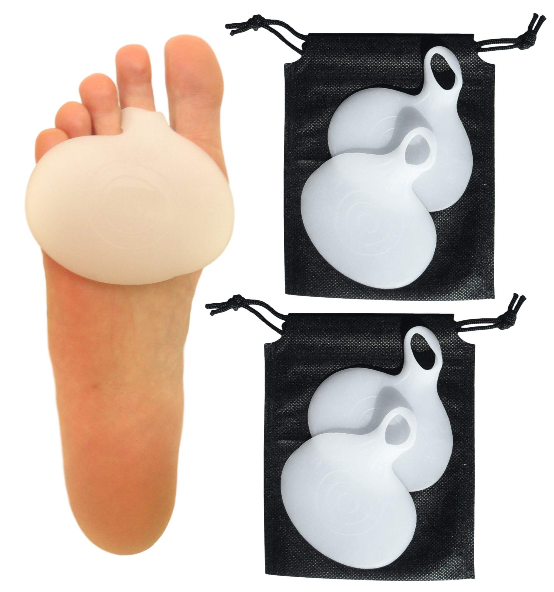 Best Practical Stocking Stuffer for Foot Pain Relief for Him Ball of Foot Soft Silicone Gel Metatarsal Forefoot Cushions Pads Sets Mortons Neuroma Sesamoiditis Bunion Inserts (2)