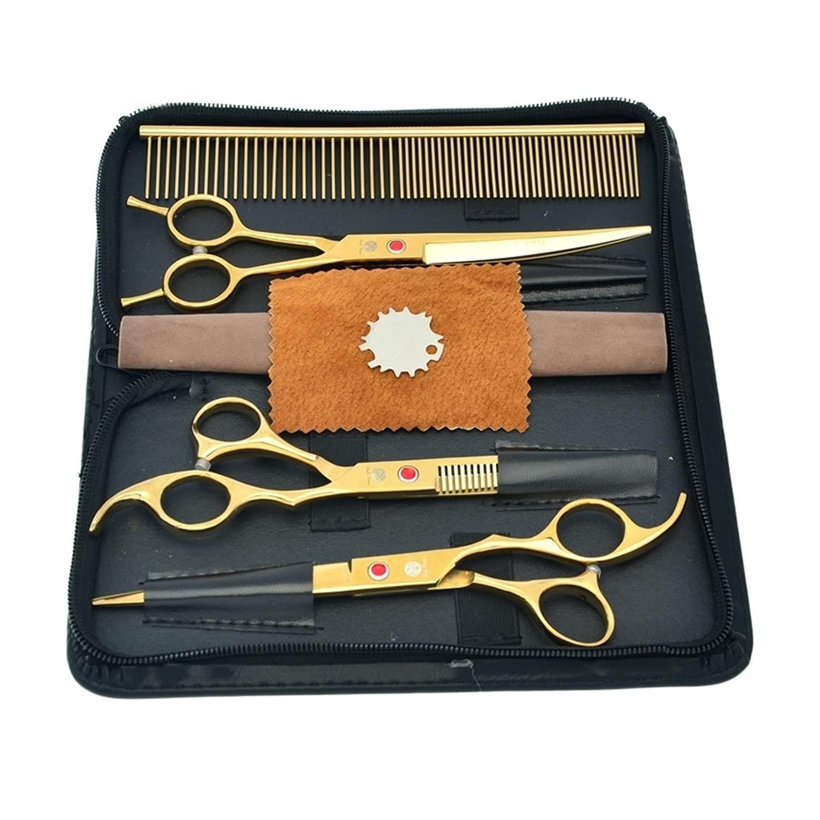 Ciseaux Coiffure/Ciseaux Cheveux Ciseaux for animaux de compagnie de haute qualité de 7 pouces de haute qualité Set de chiens coupants Ciseaux courbés Cisailles de chiot chat Ciseaux salon Coiffure (