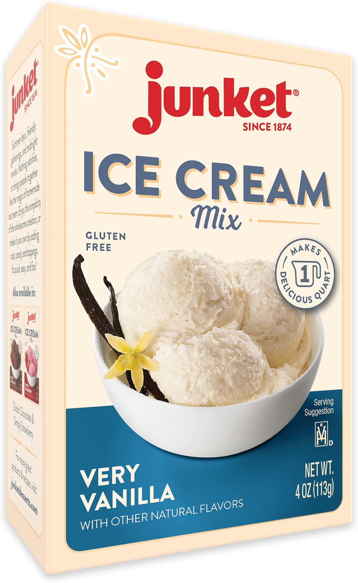 Junket Ice Cream Mix Very Vanilla, 4 Ounce (Pack of 1)