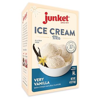 Junket Ice Cream Mix Very Vanilla, 4 Ounce Pack of 1