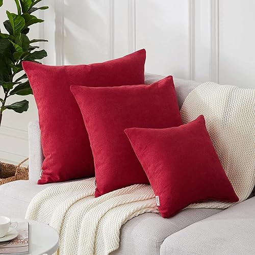 Miniatura 4 de Top Finel - Fundas de cojín de felpilla suaves para sofá, dormitorio, auto, 2 unidades