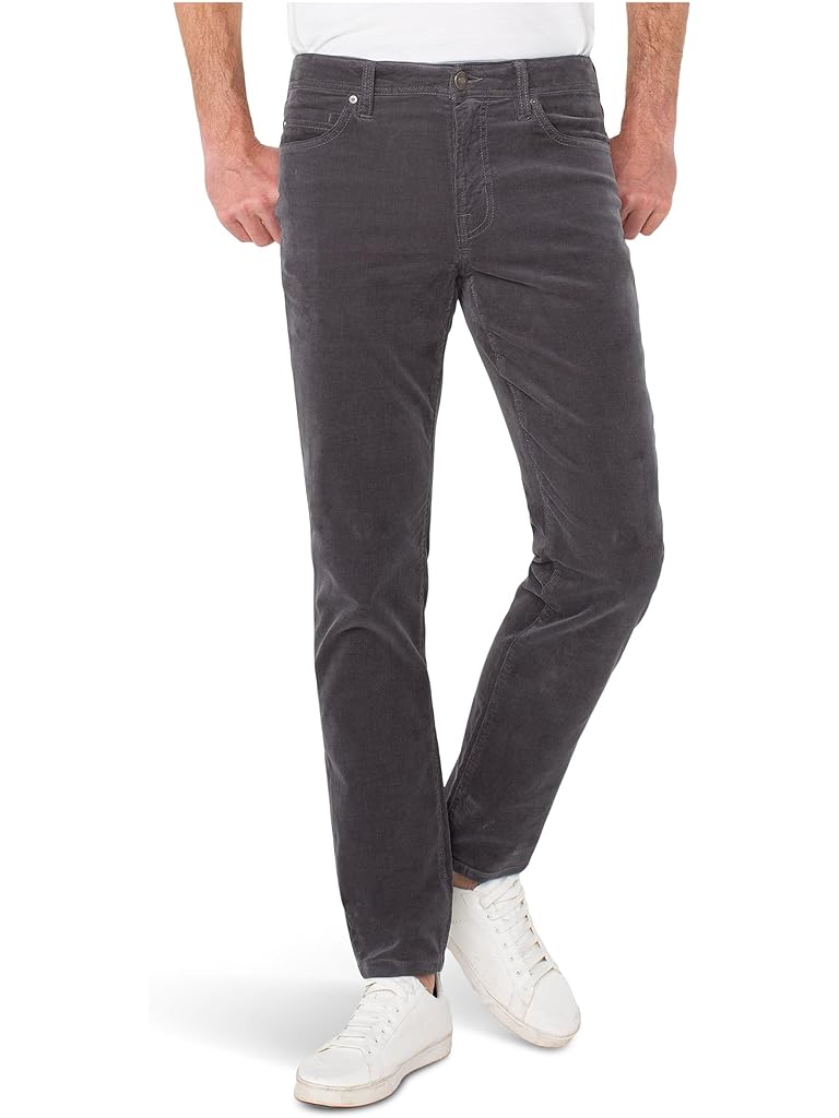 Gray Liverpool Los Angeles Kingston Mid-rise Modern Straight Corduroy Pants