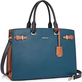 BOSTANTEN Women's 15.6 Inch Genuine Leather Laptop Briefcase Shoulder Work Tote Bag Purse