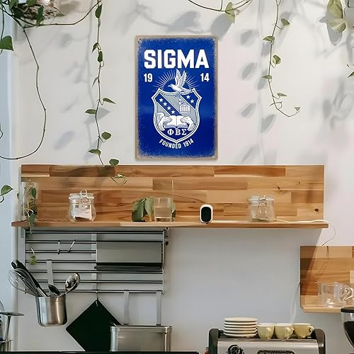 Miniatura 2 de Sigma Phi Beta Fraternity - Letrero de metal de aluminio para jardín, patio, porche, dormitorio del hogar, decoración de cocina, 8 x 12 pulgadas,