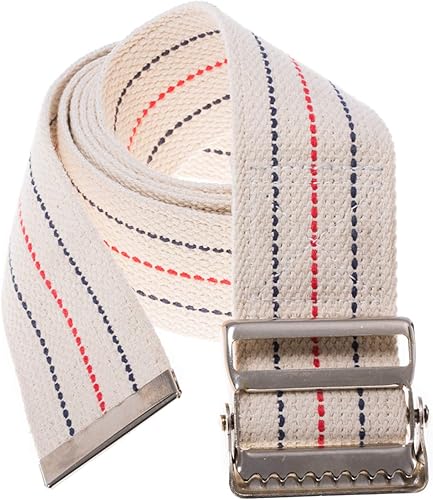 Vista 20 de COW&COW Cinturón de transferencia y marcha de 72 pulgadas con hebilla de metal, ayuda de transferencia para caminar y de pie para cuidador, Arco iris