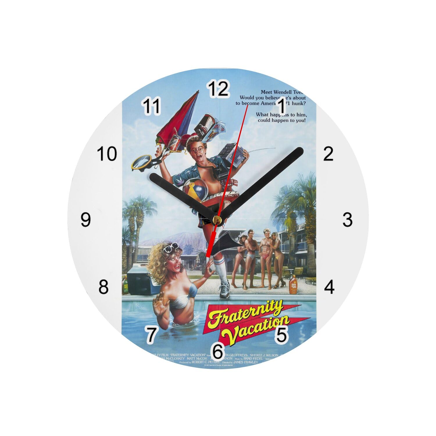 Horloge murale en verre silencieuse - Finie la monotonie avec l'affiche rétro 20cm