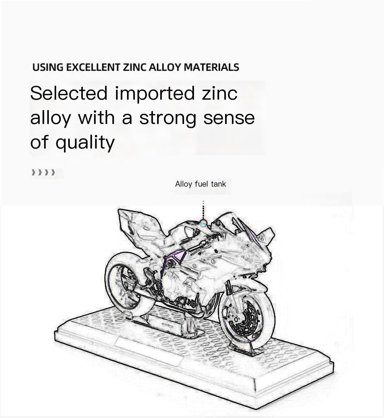 1:12 pour R1250GS R 1250 GS avec Modèle De Moto Voiture Moulé sous Pression en Alliage Base, Cadeau Jouet, Statique