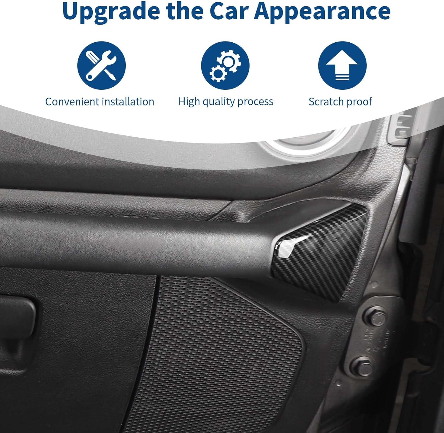 for Jeep JL Center Console Dashboard AC Control Panel Trim Cover for 2018-2023 Jeep Wrangler JL JLU & for Jeep Gladiator JT 2020-2023 Black Carbon Fiber Interior Accessories 5pcs