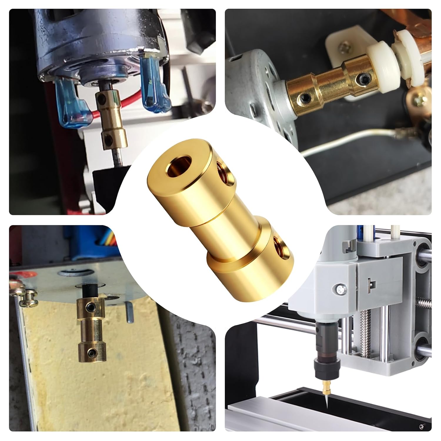 10pcs 3mm to 3mm Shaft Coupler, Brass Set Screw Couplings, Motor Shaft Coupler