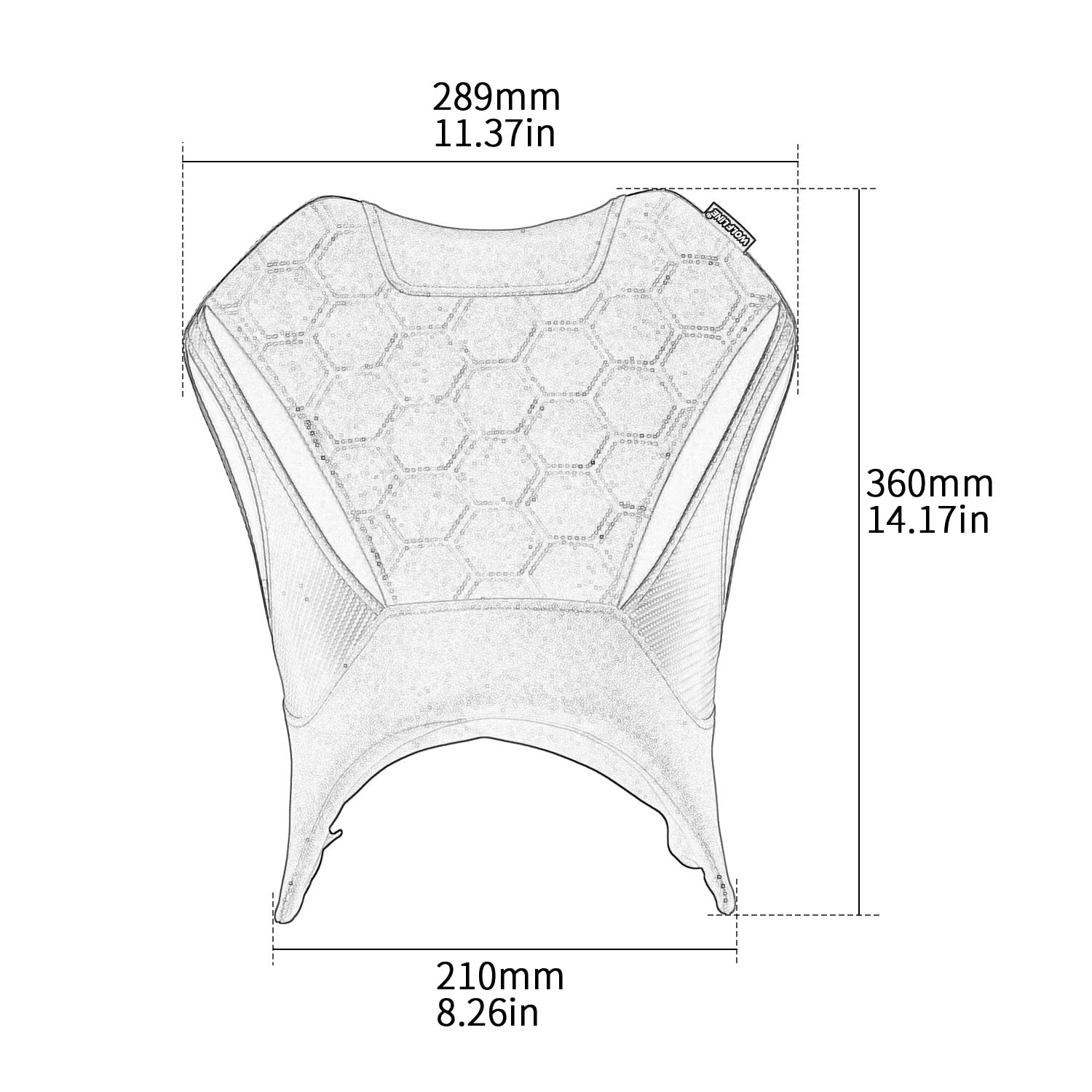 Front Rider Solo Sitz Black Honeycomb für Ninja 500 Z500 24-25