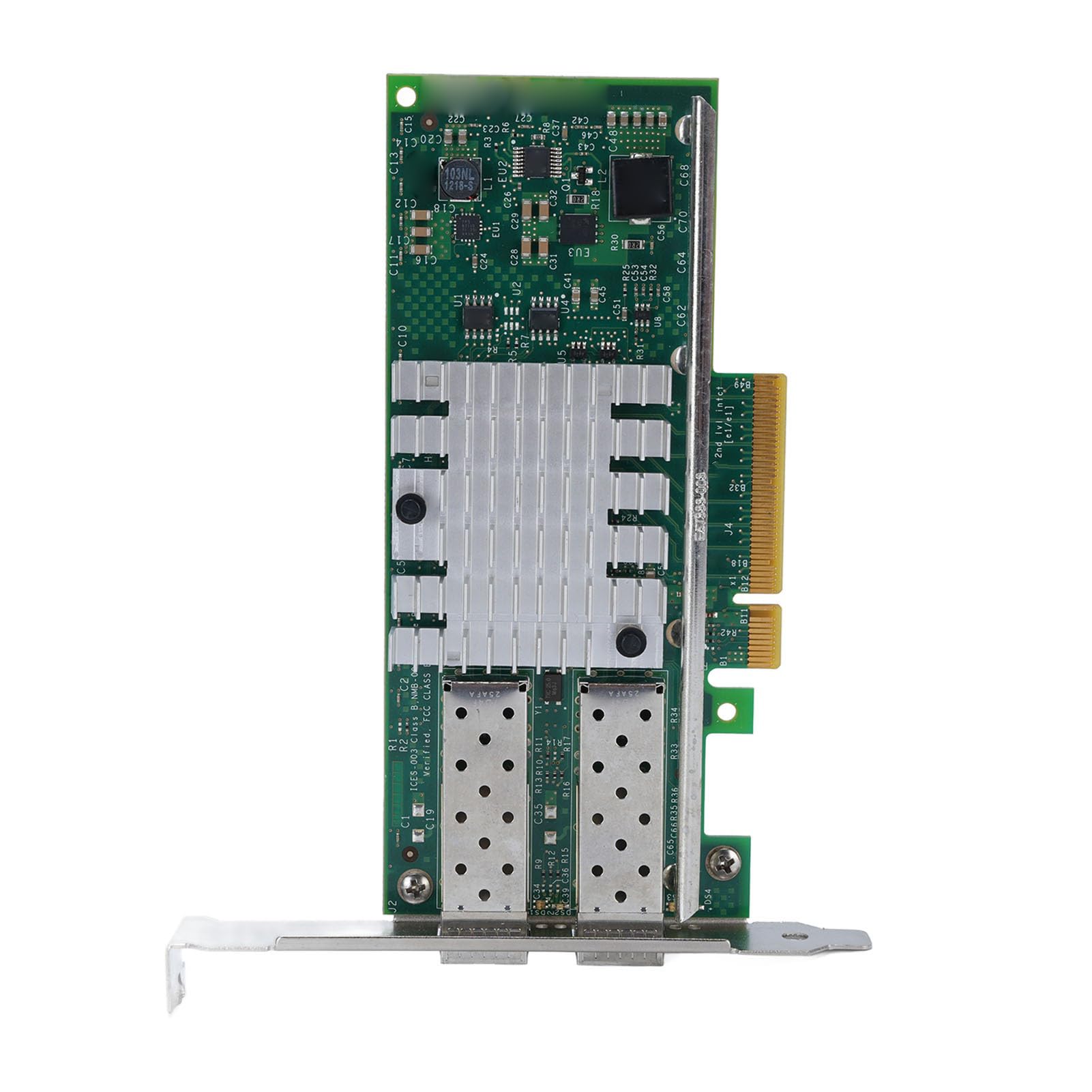 Ejoyous Scheda di Rete SFP+ da 10 Gbps, Adattatore Ethernet PCB PCIe X8 10 Gbps con Chip 82599 a Doppia Porta SFP+, Supporto Coda VT per Aggiornamento di Rete Server X520 DA2 per Sistemi in Fibra