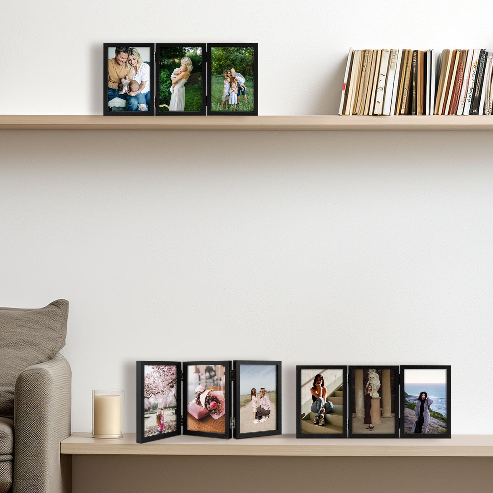 Amazon.co.jp: Space Art Deco トリプル 4x6 写真フレーム、3 4x6