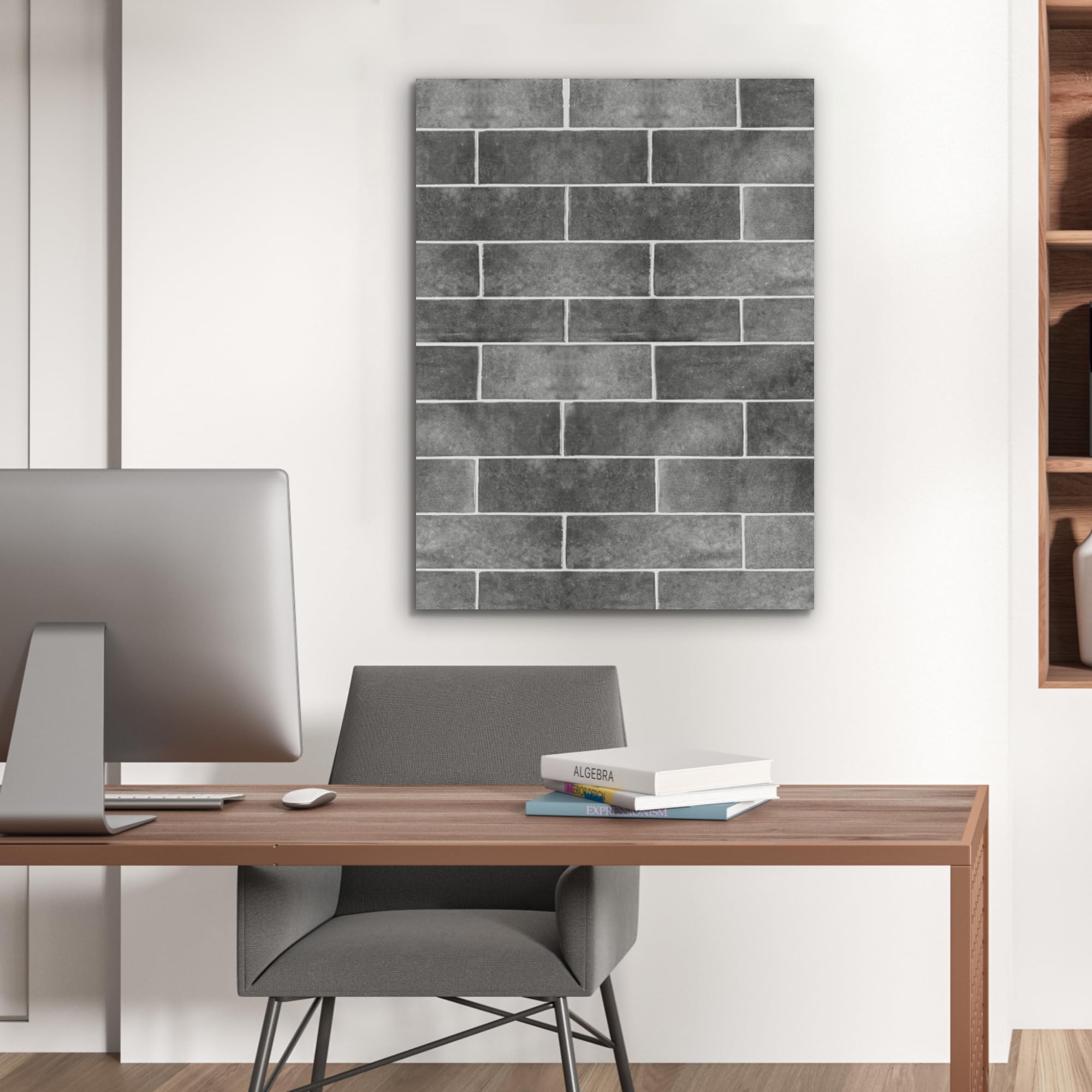 MuchoWow© Paneles Acusticos Decorativos 60x80 cm Acoustic Panel Acustico Decorativo Aislante Insonorizacion Decoracion Habitacion Diseño Moderno InsonorizarAzulejos - Pared - Gris - Negro