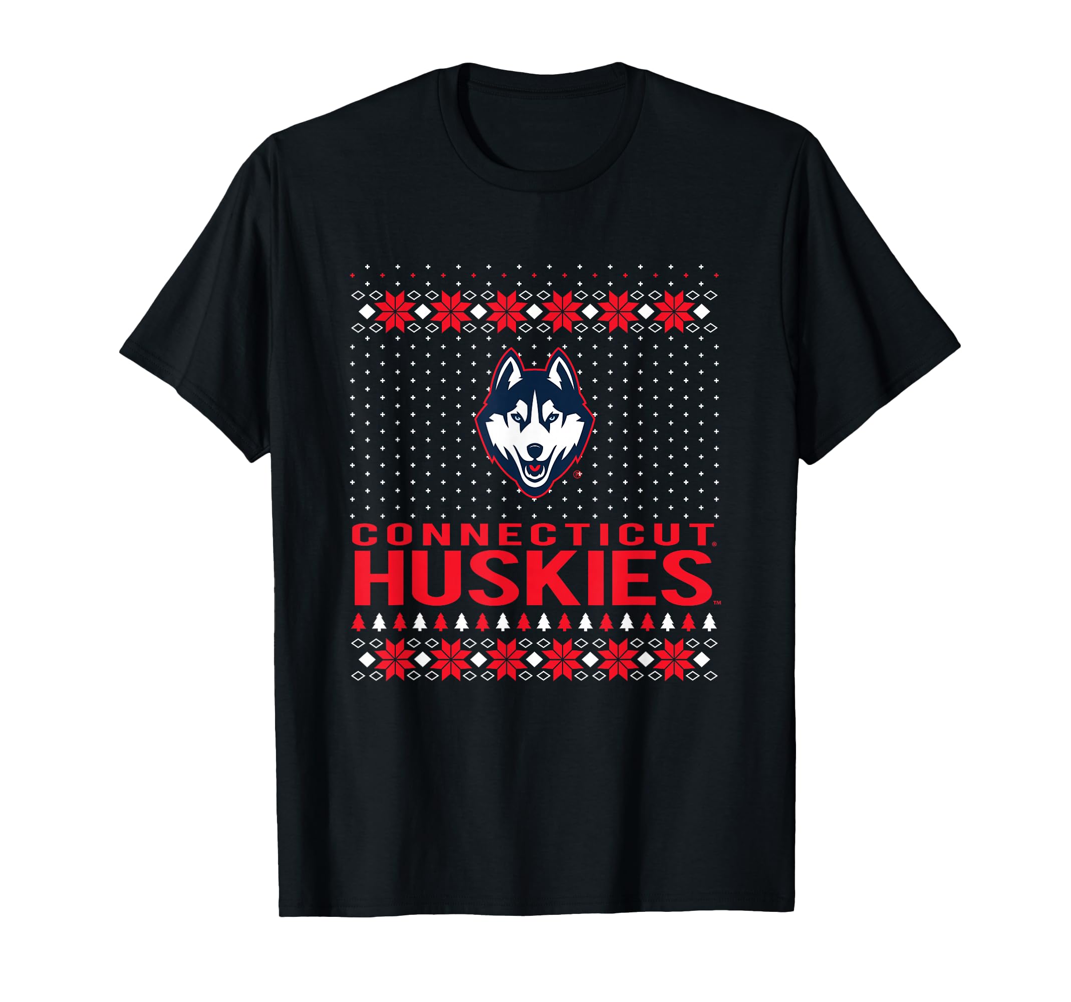 Connecticut Huskies Christmas Sweater Flurry T-Shirt