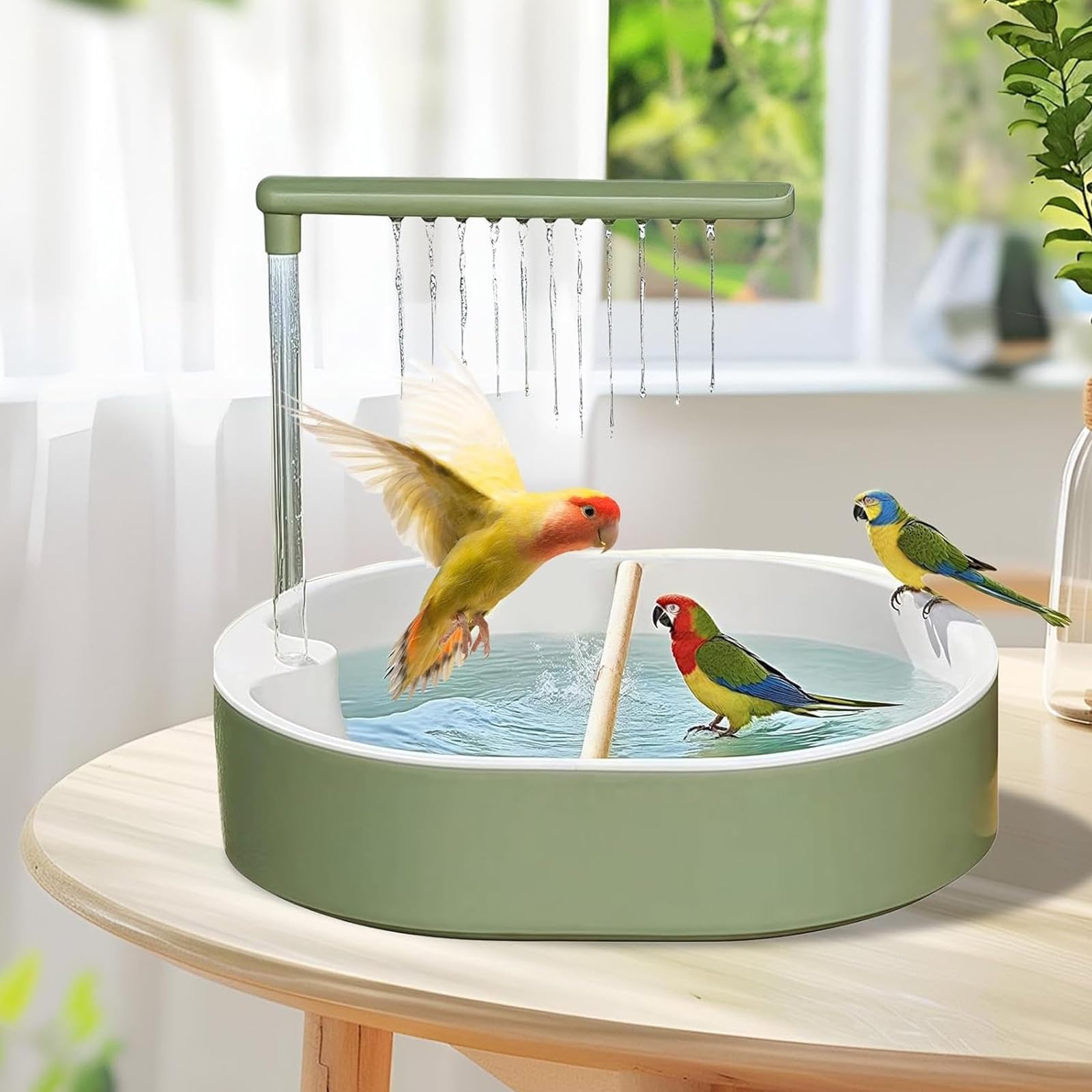 Vasca da Bagno per Uccelli,Vasca da Bagno Automatica per Pappagalli,Vasca per Uccelli,Vasca da Bagno per Pappagalli,Automatico Uccello Vasca da Bagno,per Pappagallo