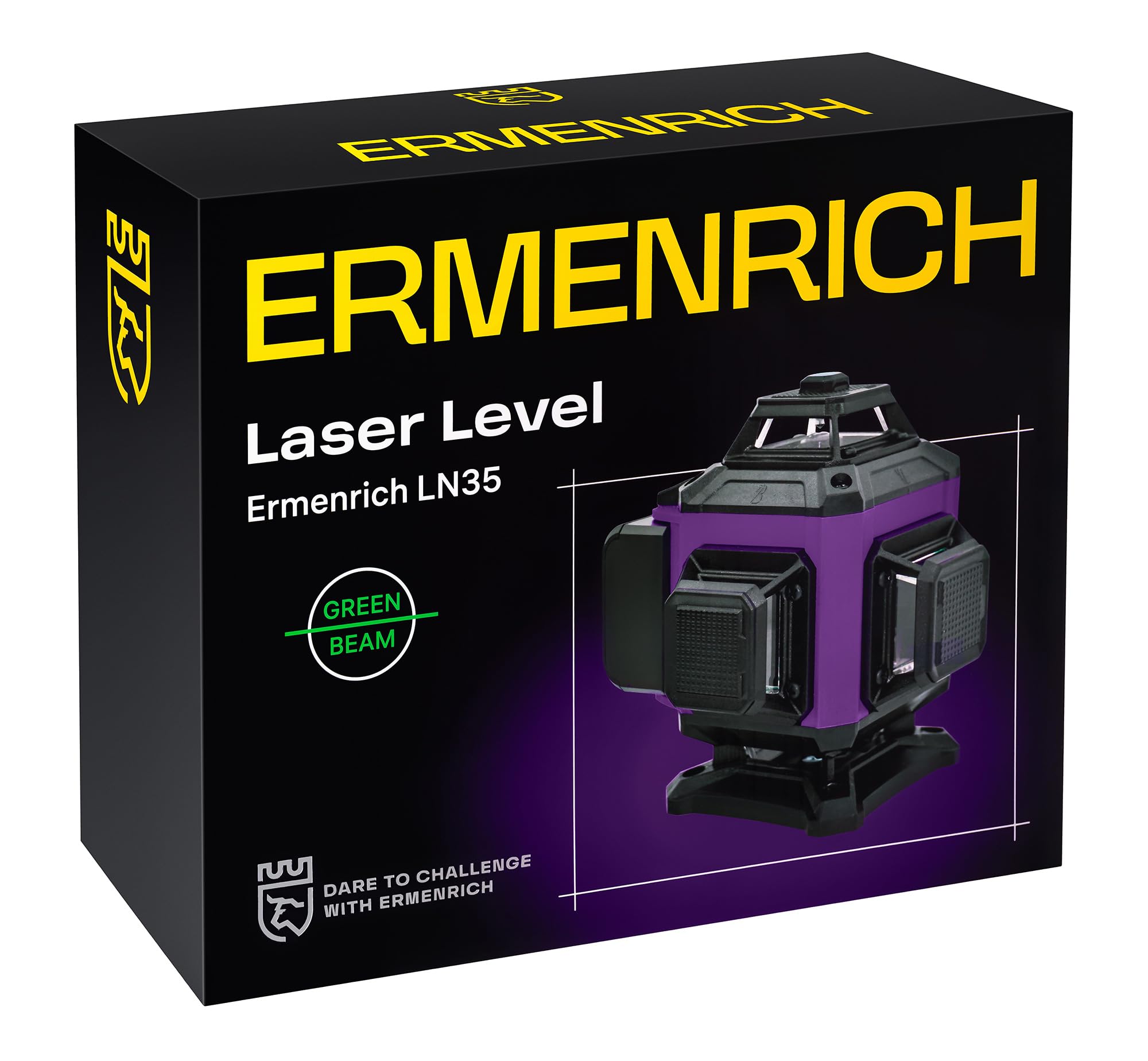 PRO LN35 Samopoziomujący Poziomica Laserowa Tryb Impulsowy 30 m 4D 360° — IP54 Pilot Zdalnego Sterowania Ładowalna Uchwyt Magnetyczny Mikropodnośnik Akumulator Li Ion W Zestawie