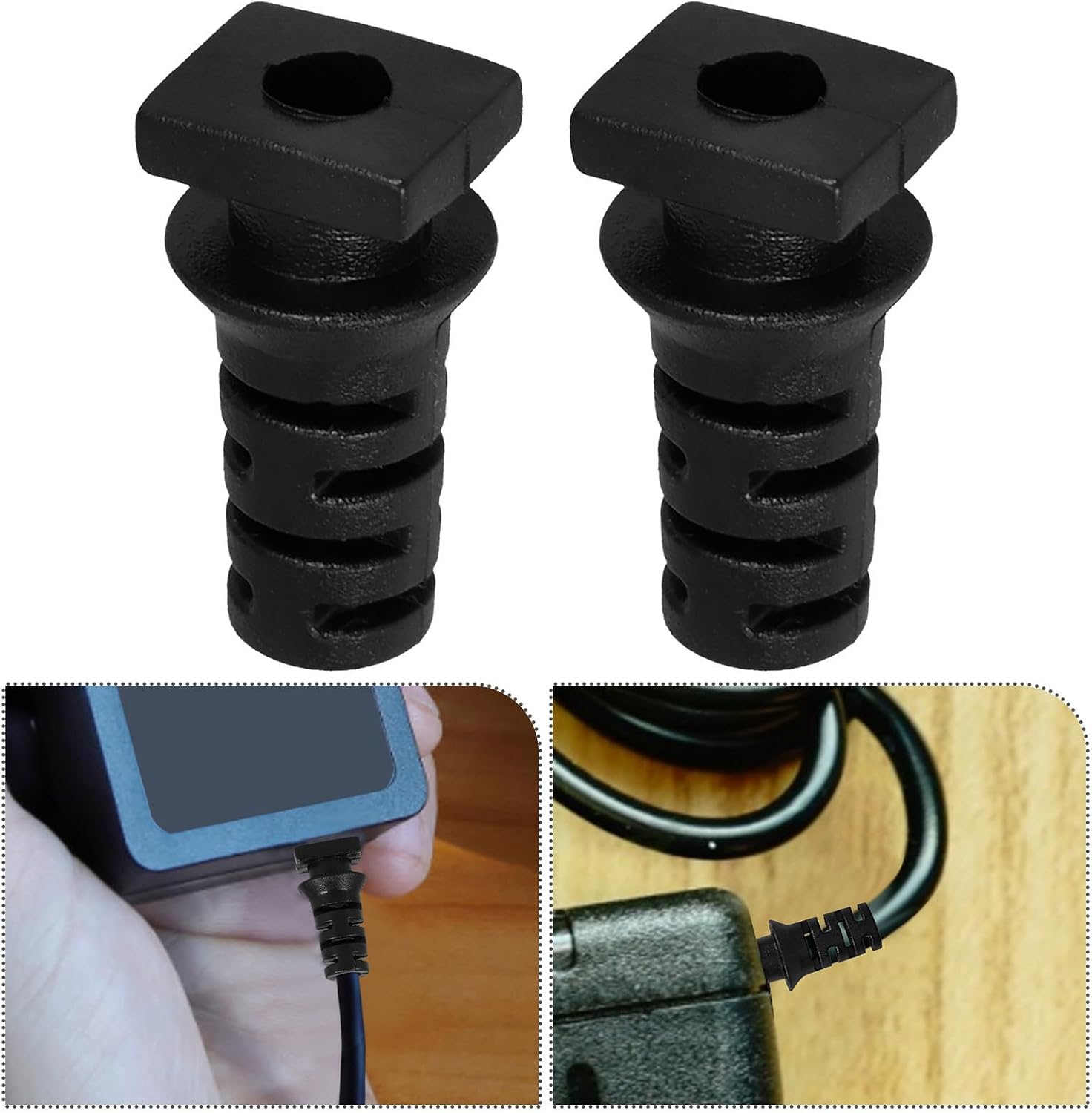 Kichvoe 100pcs Black Abs Strain Relief Cord Grip Cable Connectors for Wires and Cables Easy Installation with Sturdy Protection for Junction Box Connection and Fixing