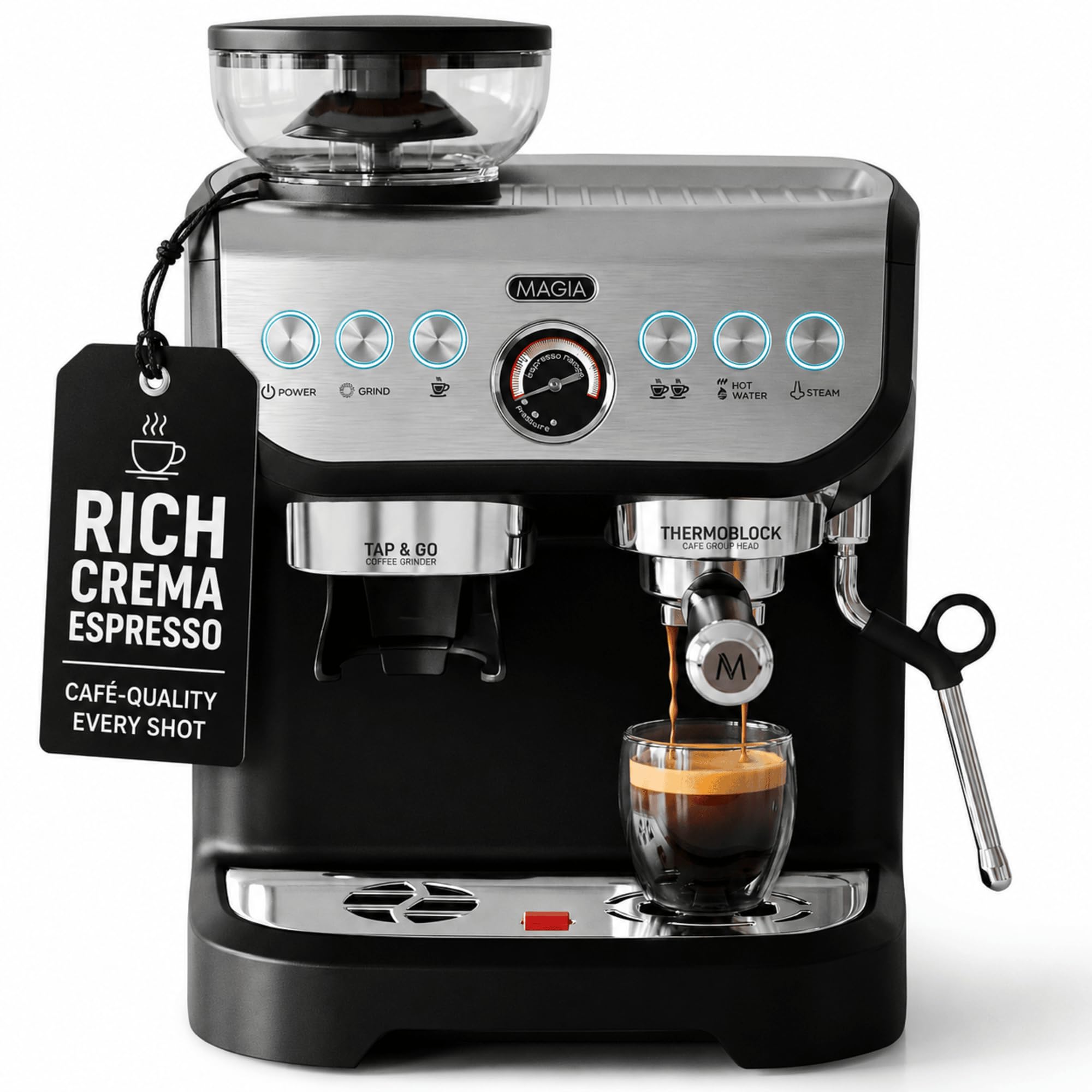 Zulay Kitchen Magia Manual Espresso Machine