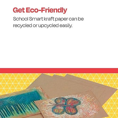 Miniatura 3 de School Smart Hojas de papel kraft, 60 libras, 12 x 18 pulgadas, marrón, paquete de 100 - 086642