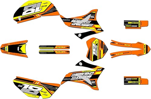 Miniatura 5 de Kalair GFX Kit de gráficos para Yamaha TTR 125 (2008-2023) Warrior Series Teal 16 Mil - Calcomanías de motocicleta Dirt Pit Bike, calcomanía