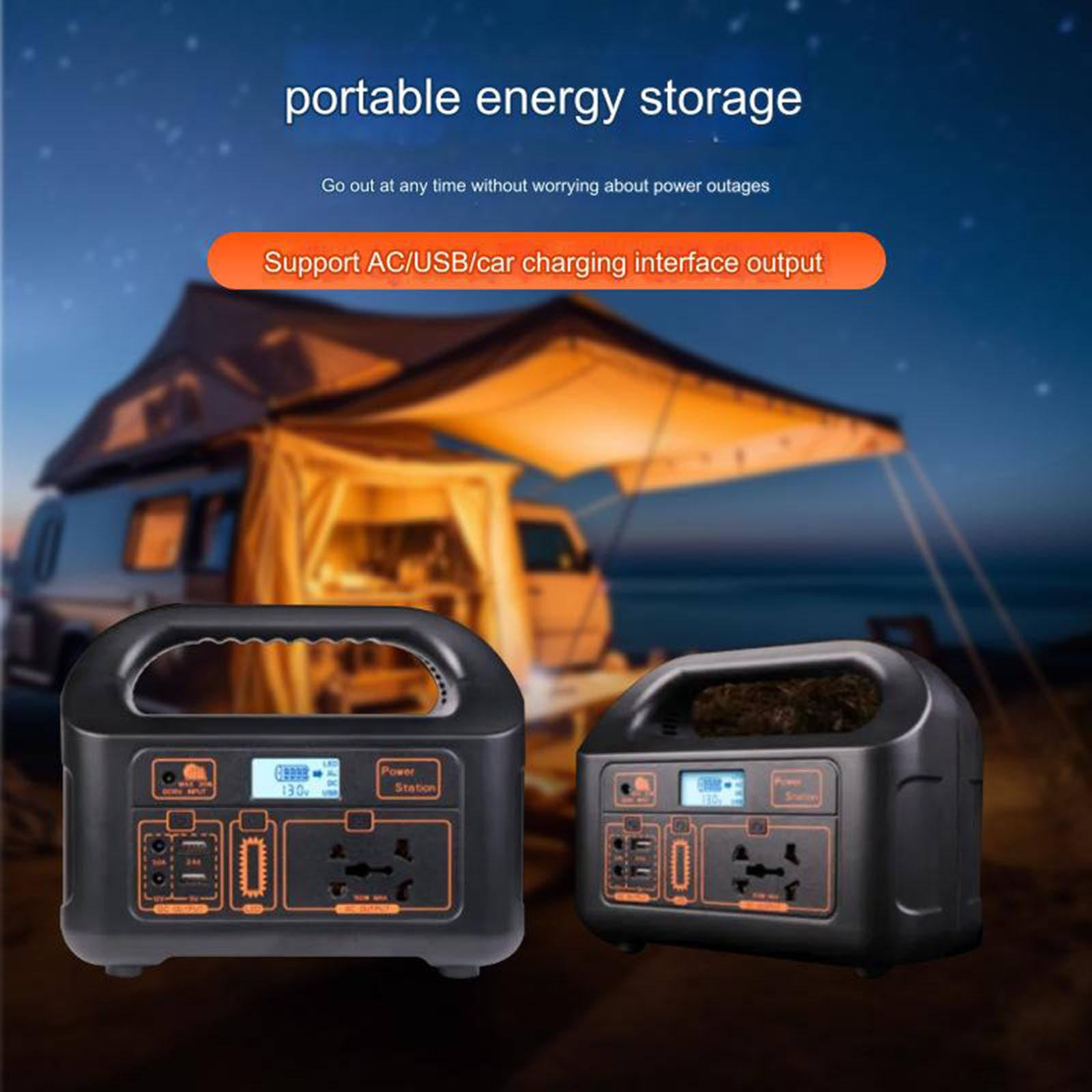 Batterie externe portable 150 W avec lampe LED et signal de sortie corrigé, idéale pour le camping, les aventures en plein air et les situations d'urgence. Parfaite pour les vacances, le camping-car
