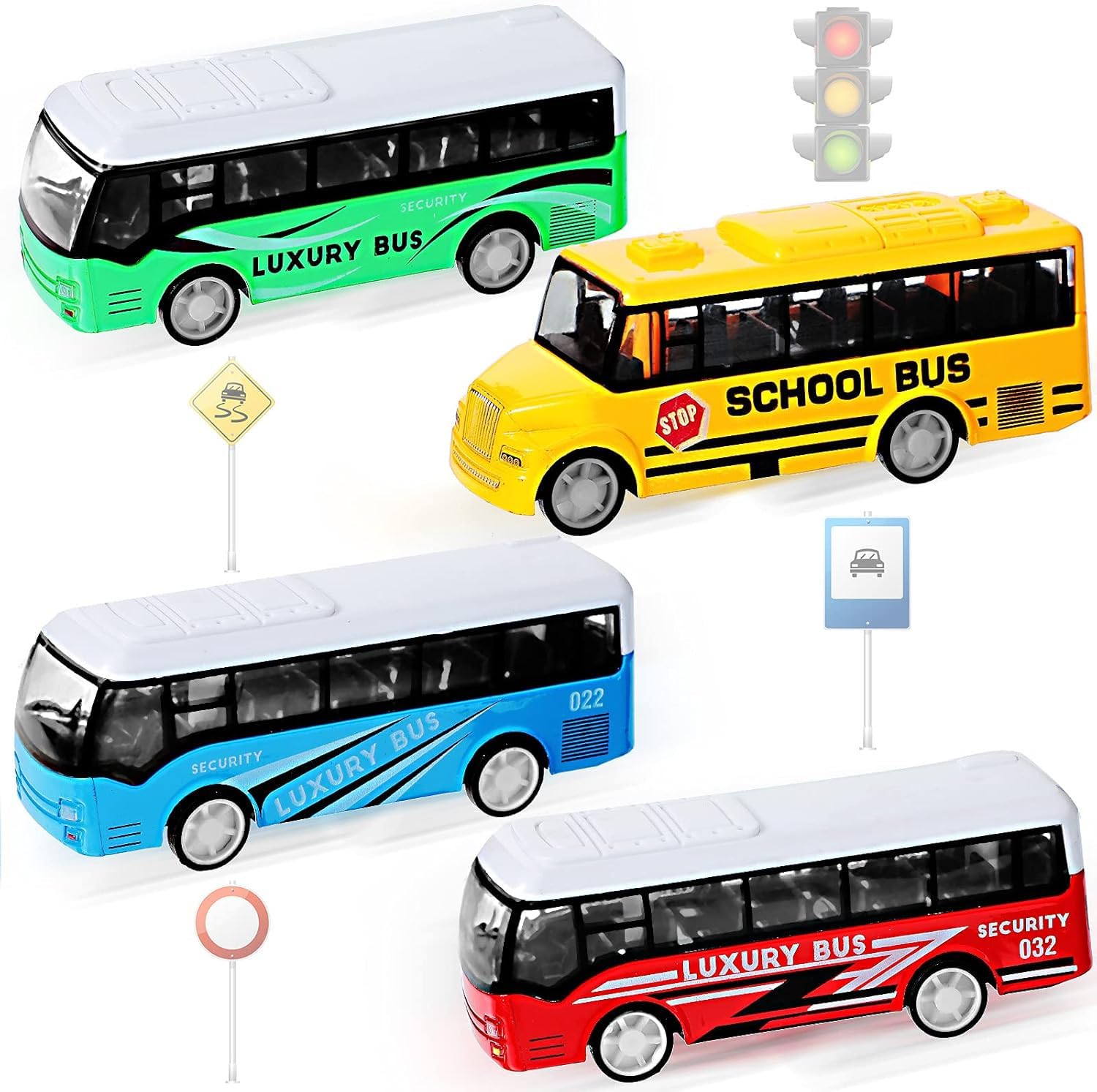 TIME 2 TOYS Die Cast Metal Double Decker Bus for Kids Push and Pull Back Play Toy with Lights and Music for Kids | Green | (Pack of 4) (B0DCGJB3BX) Amazon Price History, Amazon Price Tracker