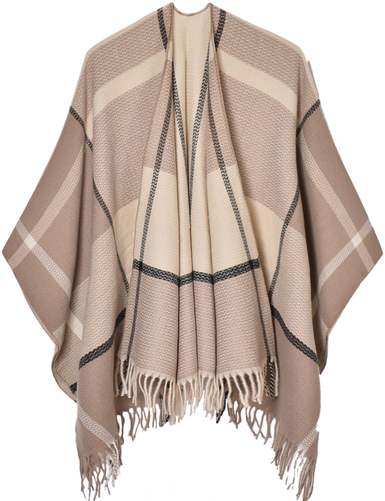 AONTUS Shawls Wraps Poncho Cardigan Cape Knitted Cover Ups Vintage Scarfs Sweater for Womens