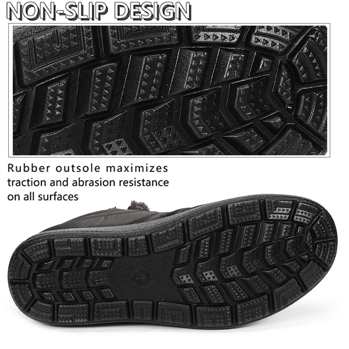 Gaatpot Stivali Donna Stivaletti Invernali Stivali da Neve Caldo Peluche Scarpe Impermeabili 36-43