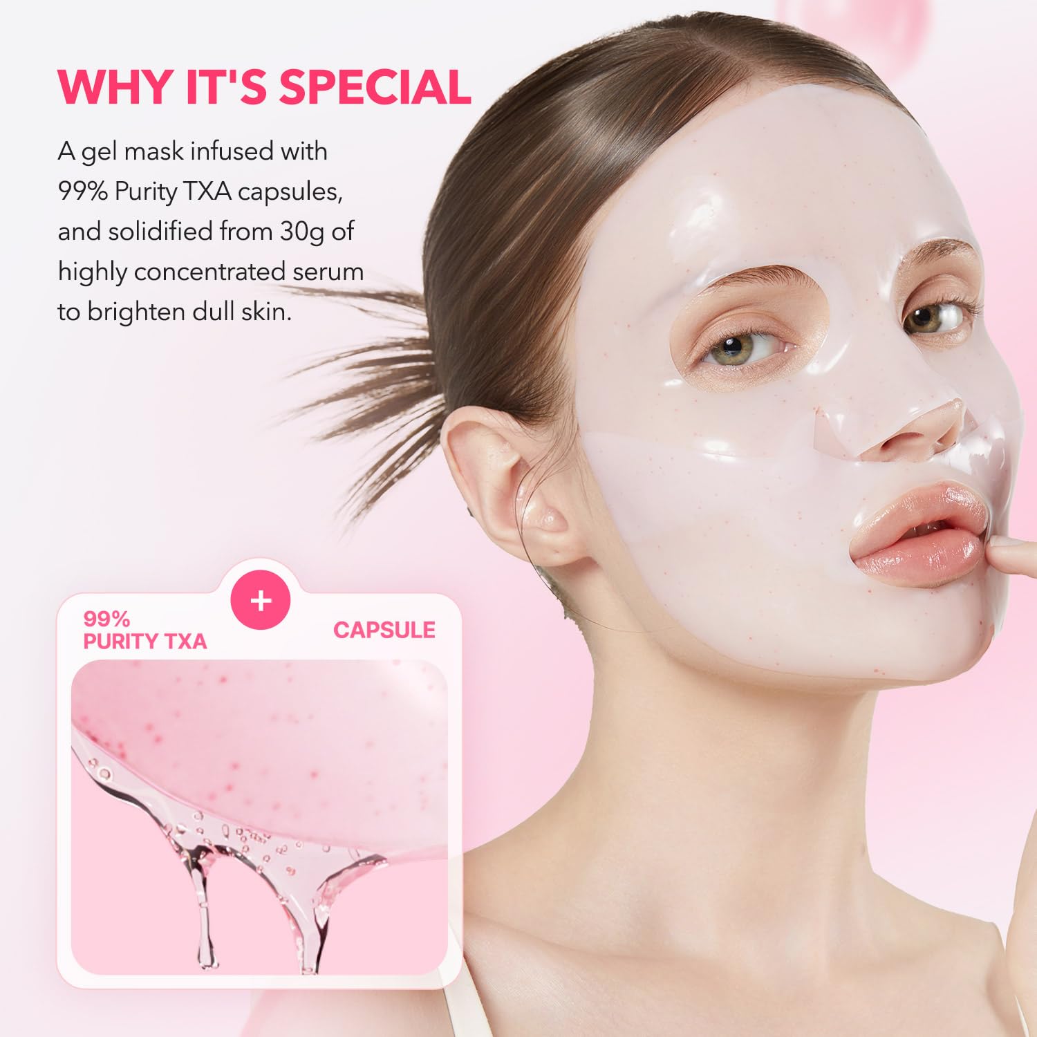 Amazon.com : APRILSKIN TXA Pink Capsule Gel Mask 4EA | Overnight