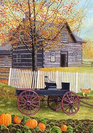 Amazon.com: A Day On The Farm Fall Garden Flag Autumn Primitive ...