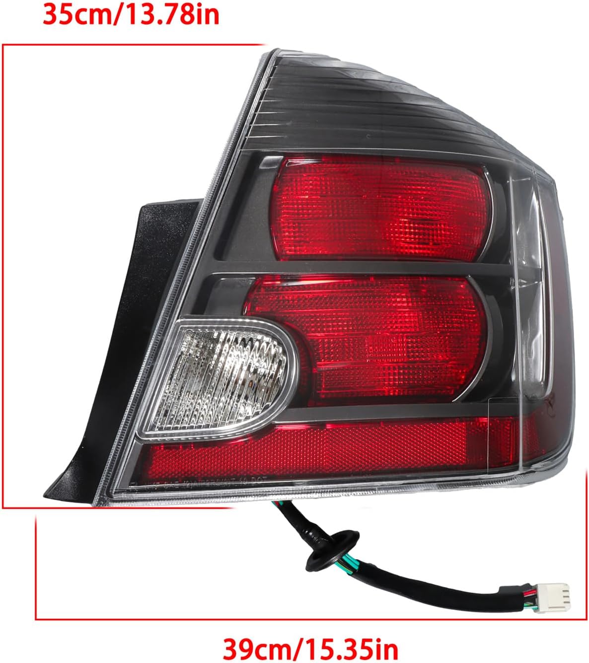 labwork Passenger and Driver Side Tail Light Replacement for Nissan Sentra 2010-2012 Rear Tail Lamp Assembly Black Housing NI2800188 NI2801188
