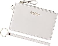 Vista 1 de Aiyo Nice Funda delgada para tarjetas RFID para mujer, cartera con cremallera, cartera de piel pequeña, monedero con llavero