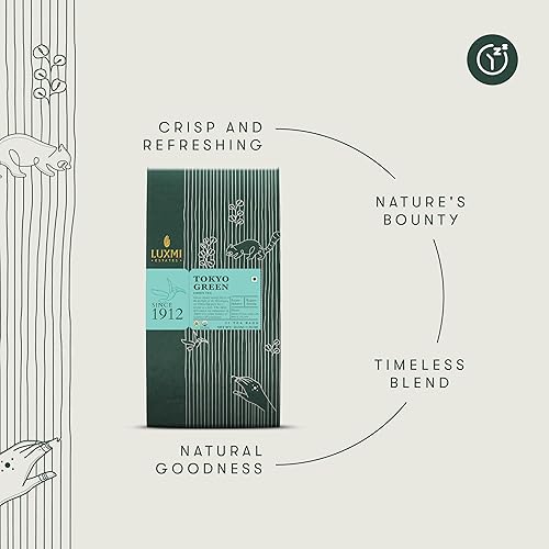Miniatura 5 de Luxmi Estates Tokyo Green Blend - Paquete de 25 bolsas de té (50 gm)  Té verde orgánico  25 tazas