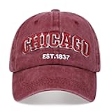 Chicago Hat for Men Women 3D Embroidery Vintage City Dad Hats Baseball Cap