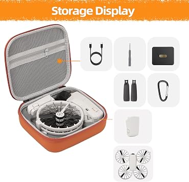 Carrying Case for DJI Flip, Portable Travel Storage Bag for DJI Flip Drone Accessories (Grey)